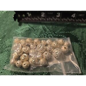 Antique Silver Plated Copper Beads Assorted Charms #142 Bundle W/ Others Listed